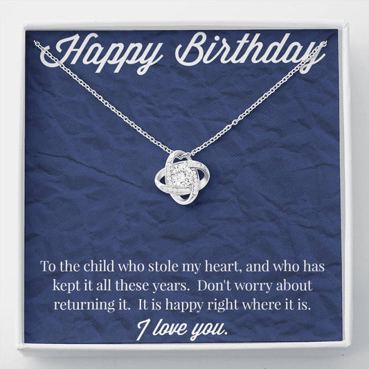 Happy Birthday Love Knot Necklace