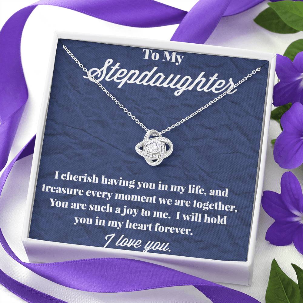 To My Stepdaughter Love Knot Necklace