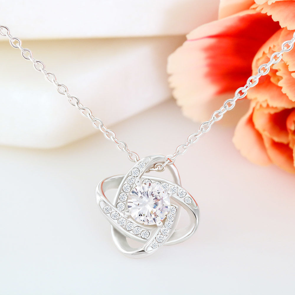 To The Best Mother-In-Law Love Knot Necklace