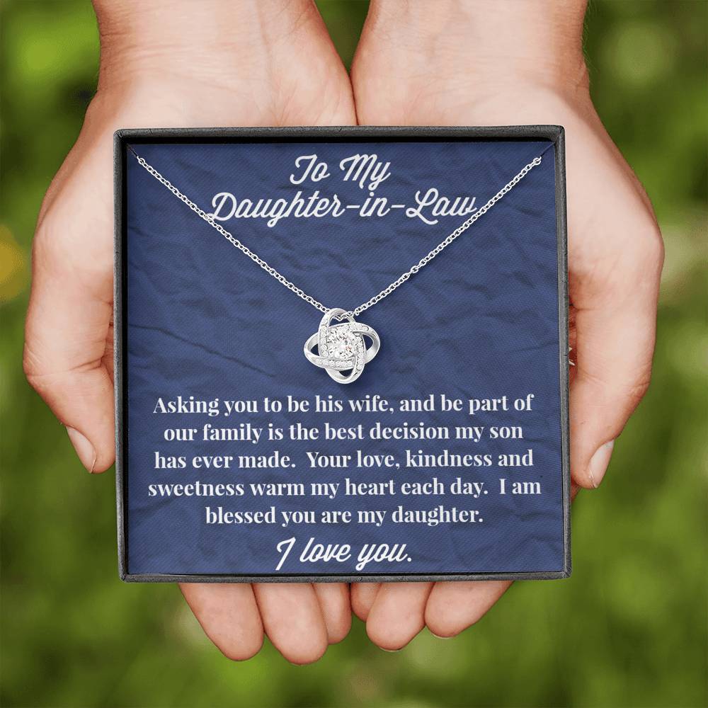 To My Daughter-in-Law Love Knot Necklace - Gift for Daughter- Necklace for Daughter-in-Law