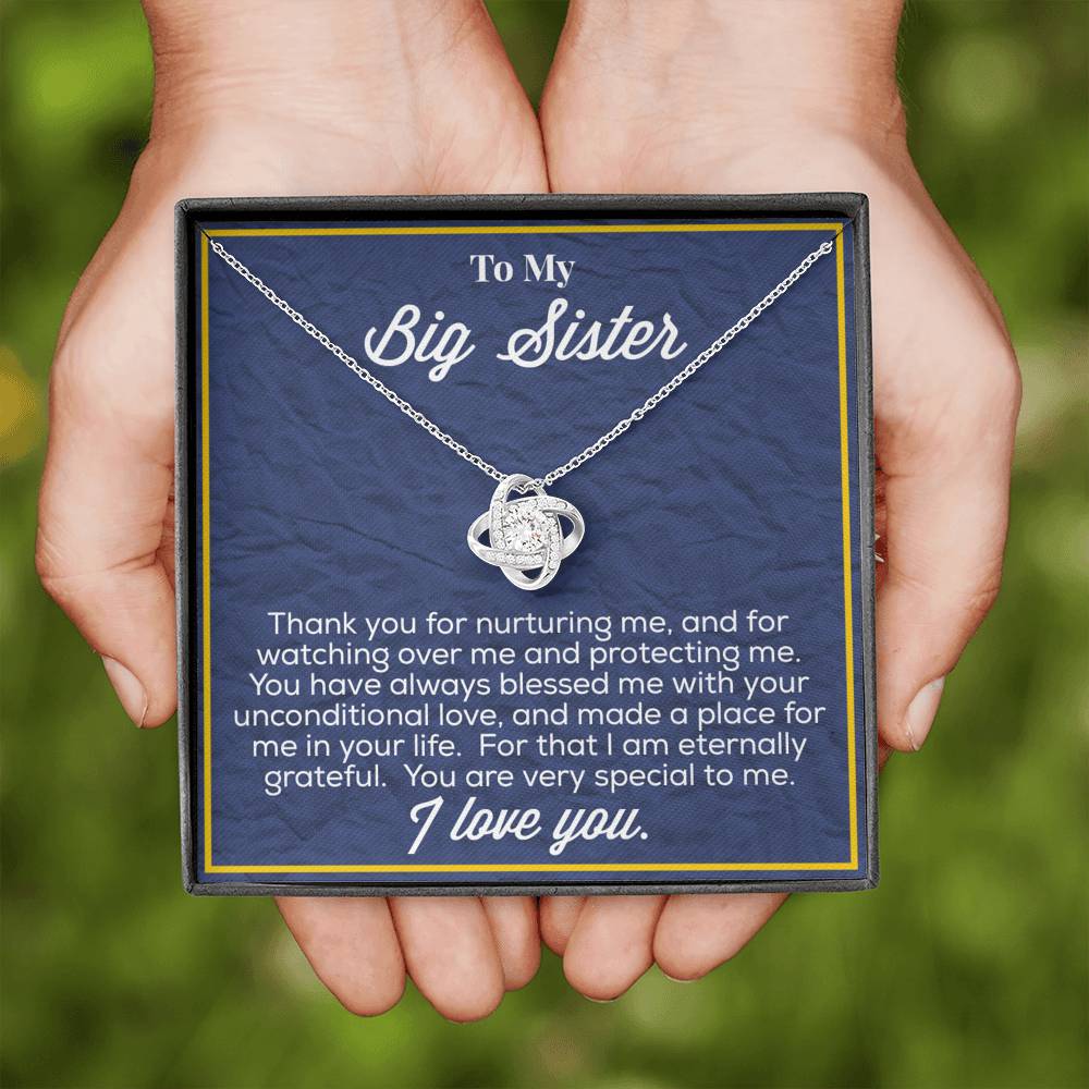 To My Big Sister Love Knot Necklace