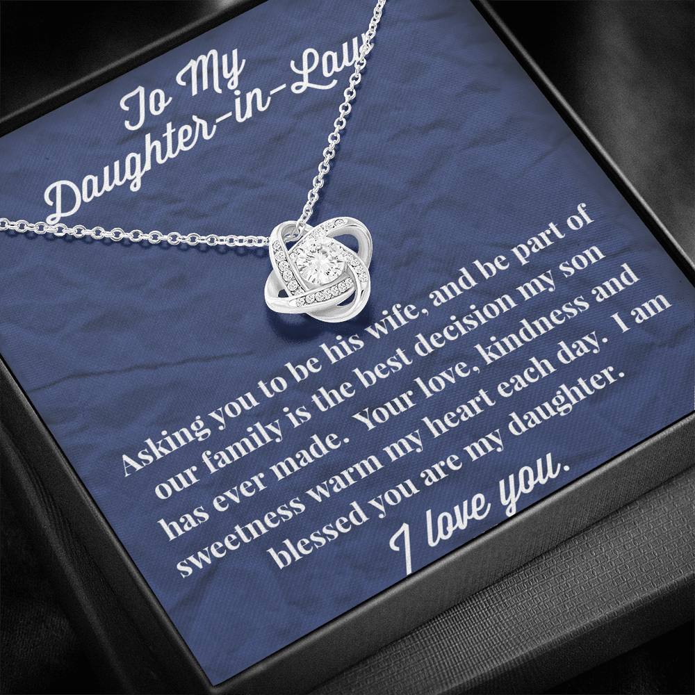 To My Daughter-in-Law Love Knot Necklace - Gift for Daughter- Necklace for Daughter-in-Law