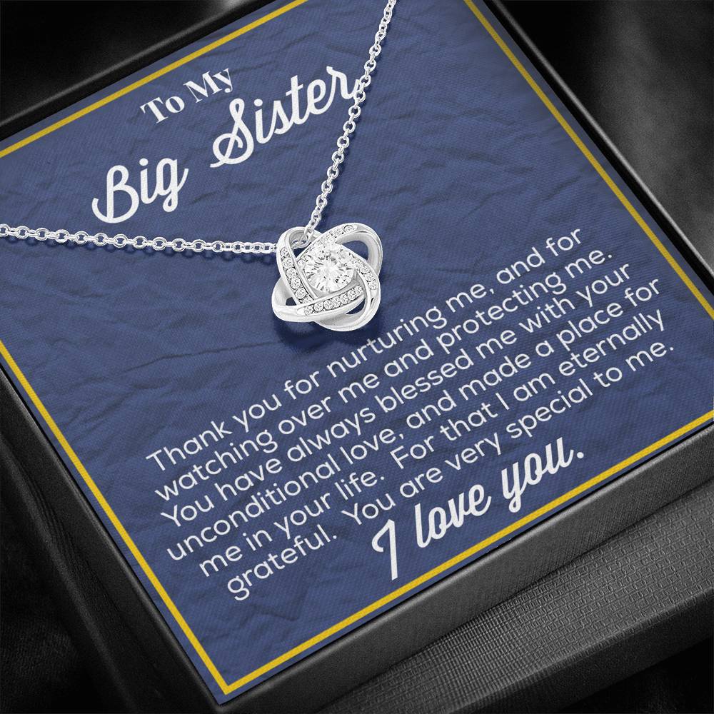 To My Big Sister Love Knot Necklace
