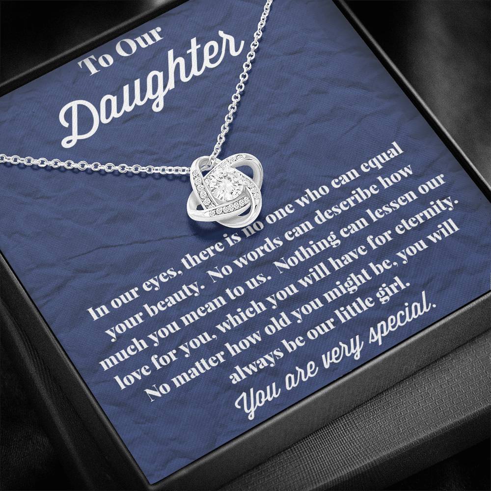 To Our Daughter Love Knot Necklace