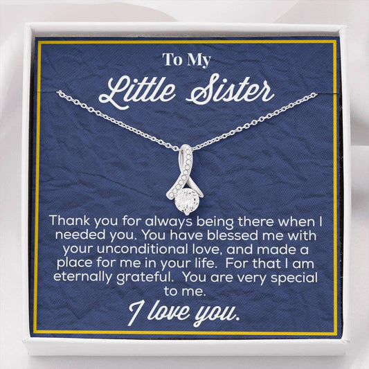 To My Little Sister Alluring Beauty Necklace