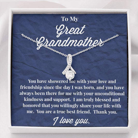 To My Great Grandmother Alluring Beauty Necklace - Jewelry for Grandmother - Gift for Grandmother