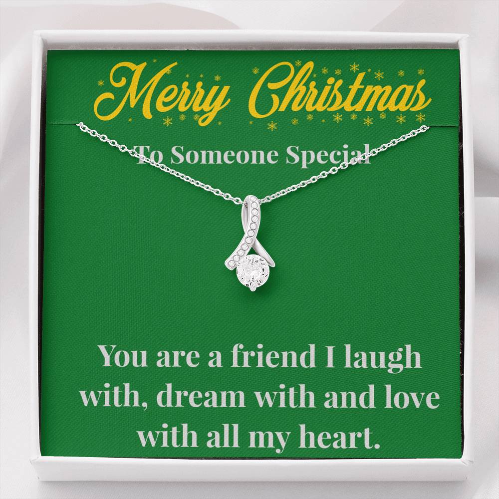 Merry Christmas To My Friend Alluring Beauty Necklace - Gift for Friend - Necklace for A Friend