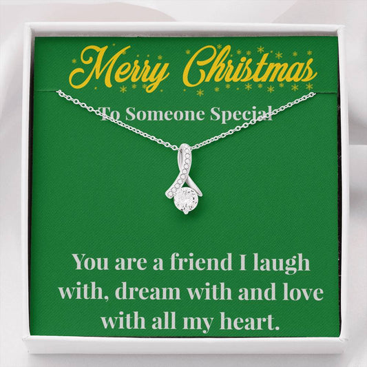 Merry Christmas To My Friend Alluring Beauty Necklace - Gift for Friend - Necklace for A Friend