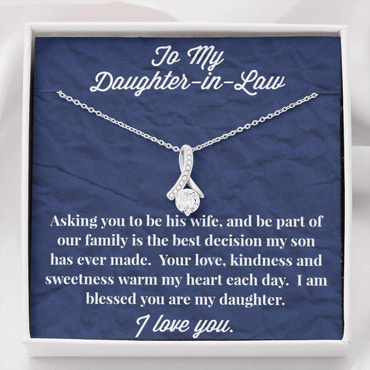 To My Daughter-in-Law Alluring Beauty Necklace - Gift for Daughter- Necklace for Daughter-in-Law