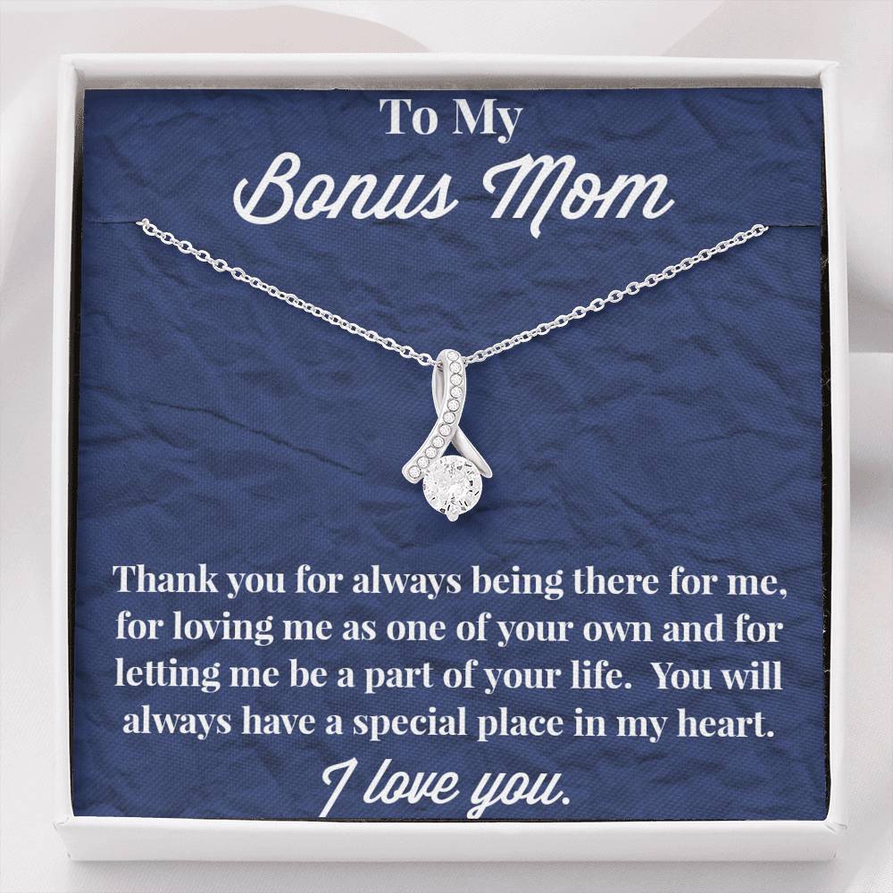 To My Bonus Mom Alluring Beauty Necklace