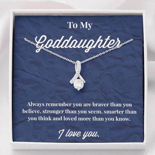 To My Goddaughter Alluring Beauty Necklace - Jewelry for Goddaughter - Gift for Goddaughter