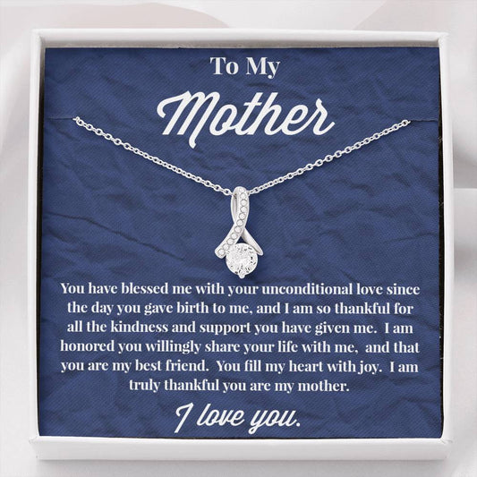 To My Mother Alluring Beauty Necklace - Jewelry for Mom - Necklace for Mom - Gift for Mom