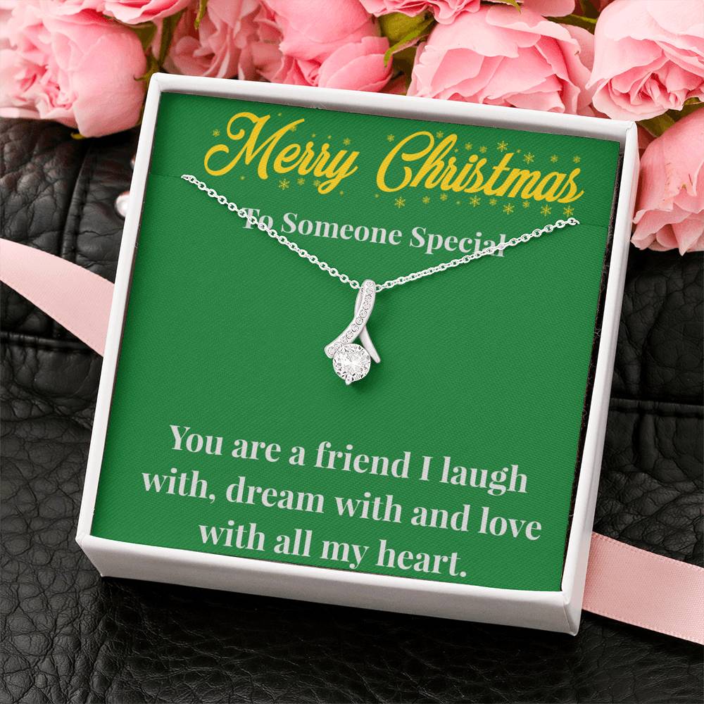 Merry Christmas To My Friend Alluring Beauty Necklace - Gift for Friend - Necklace for A Friend