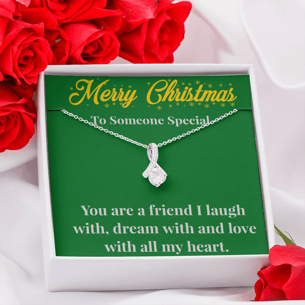 Merry Christmas To My Friend Alluring Beauty Necklace - Gift for Friend - Necklace for A Friend