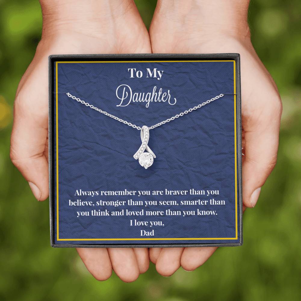 To My Daughter Always Remember Alluring Beauty Necklace