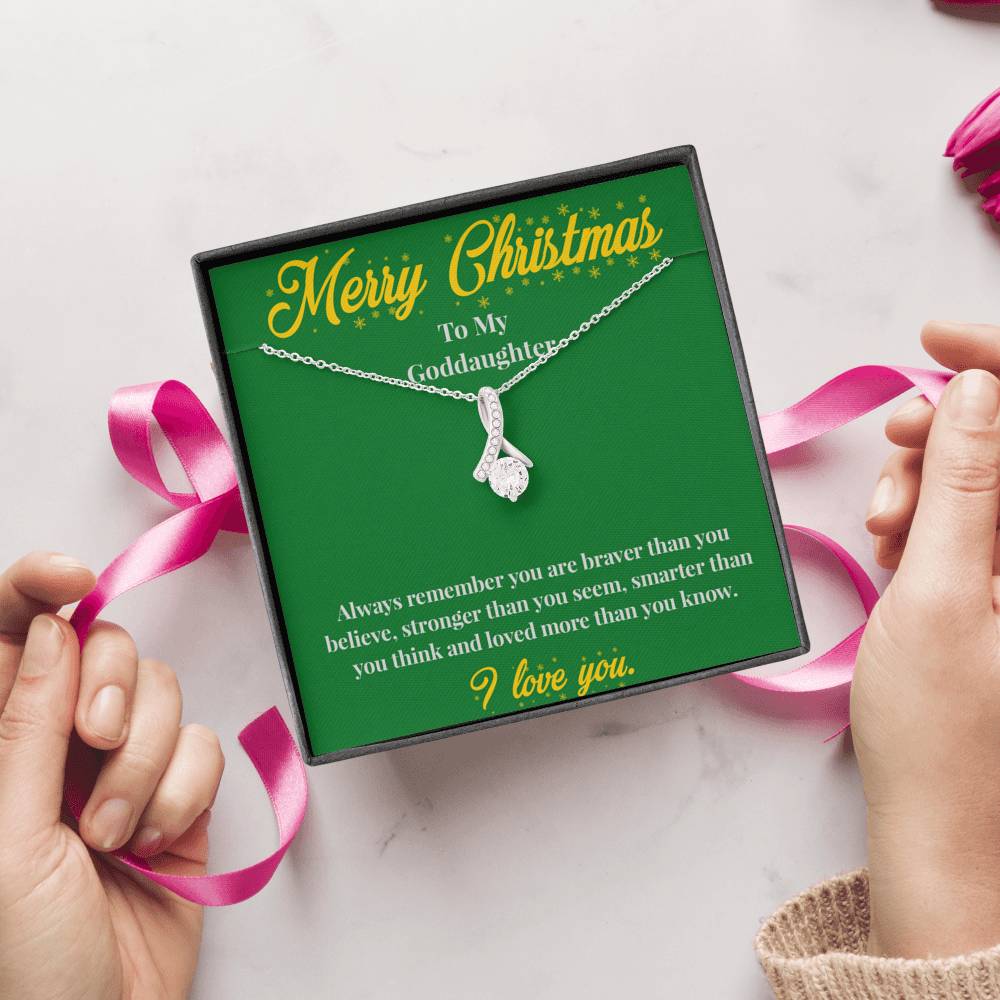 Merry Christmas To My Goddaughter - Alluring Beauty Necklace - Christmas Gift for Goddaughter - Necklace for Goddaughter