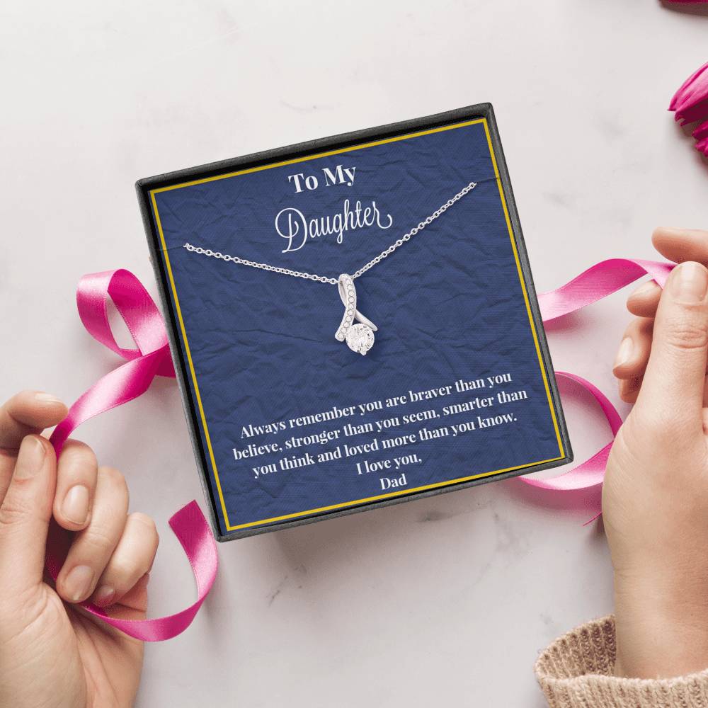 To My Daughter Always Remember Alluring Beauty Necklace