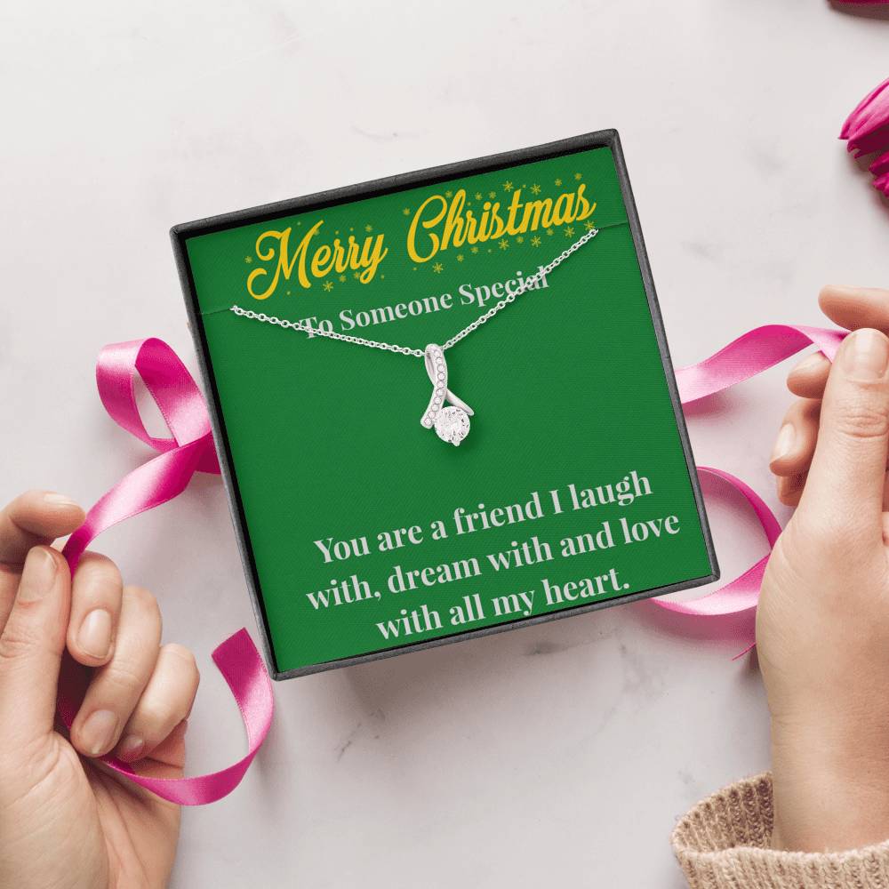 Merry Christmas To My Friend Alluring Beauty Necklace - Gift for Friend - Necklace for A Friend
