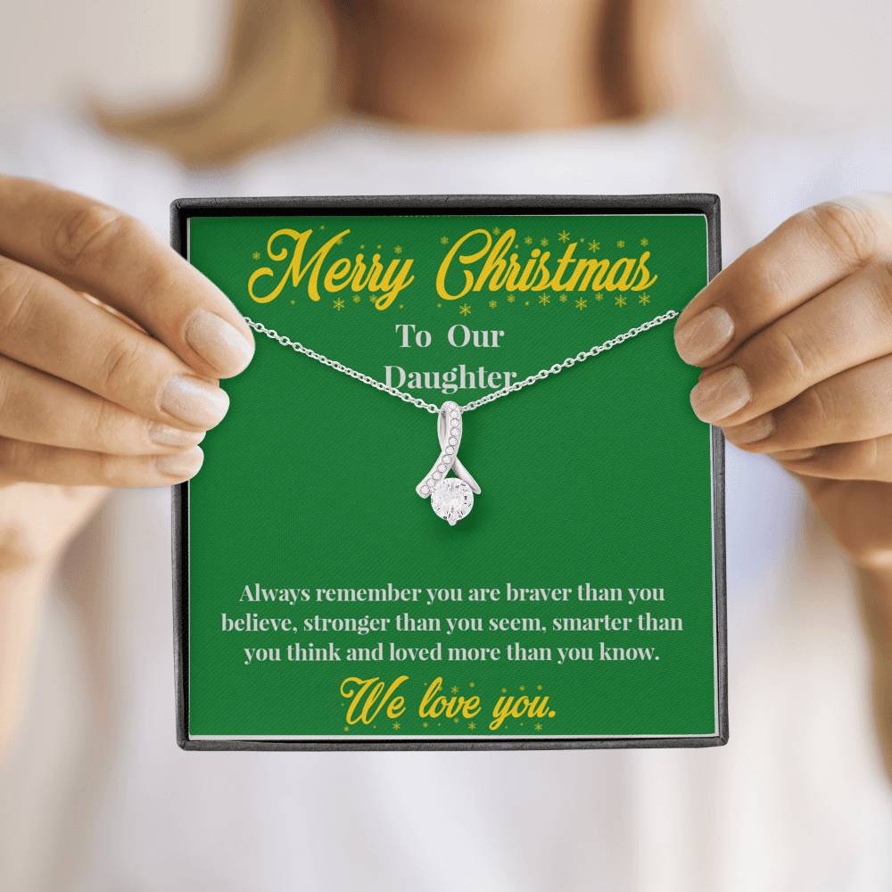 Merry Christmas to Our Daughter - Alluring Beauty Necklace - Christmas Gift for Daughter - Necklace for Daughter