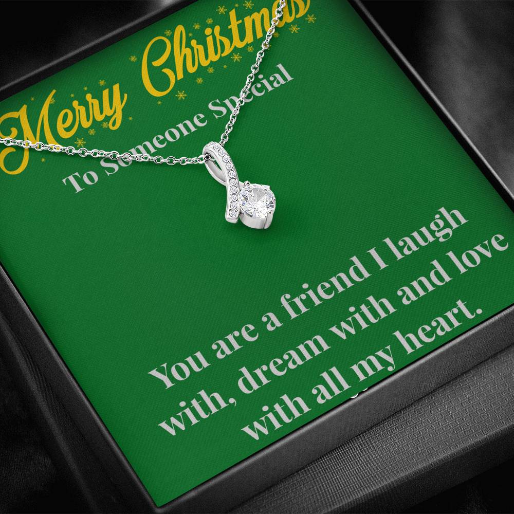 Merry Christmas To My Friend Alluring Beauty Necklace - Gift for Friend - Necklace for A Friend