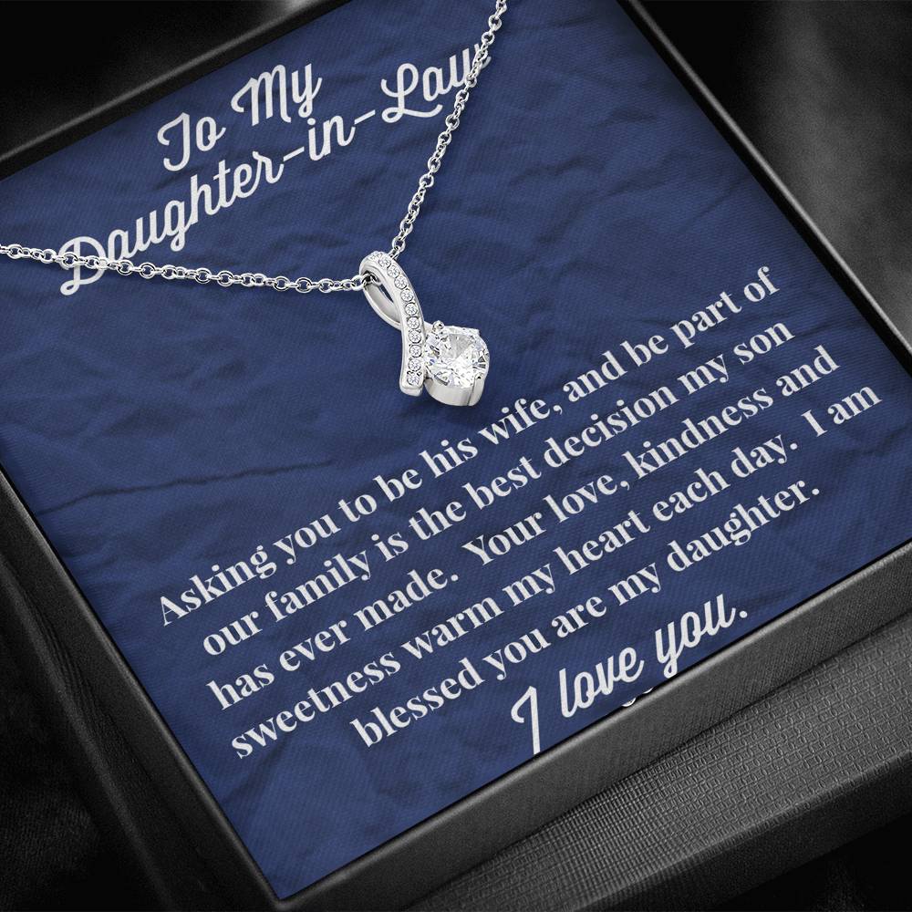 To My Daughter-in-Law Alluring Beauty Necklace - Gift for Daughter- Necklace for Daughter-in-Law