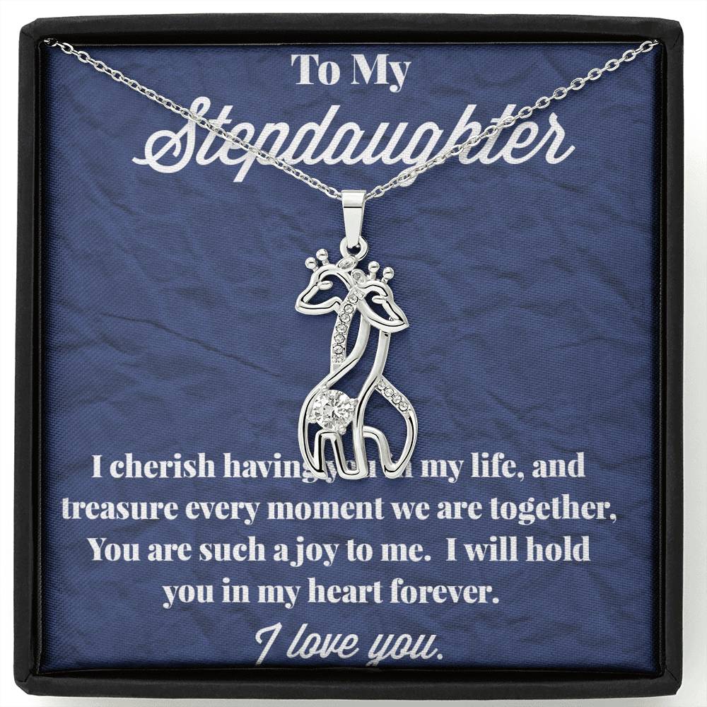 To My Stepdaughter Graceful Love Giraffe Necklace