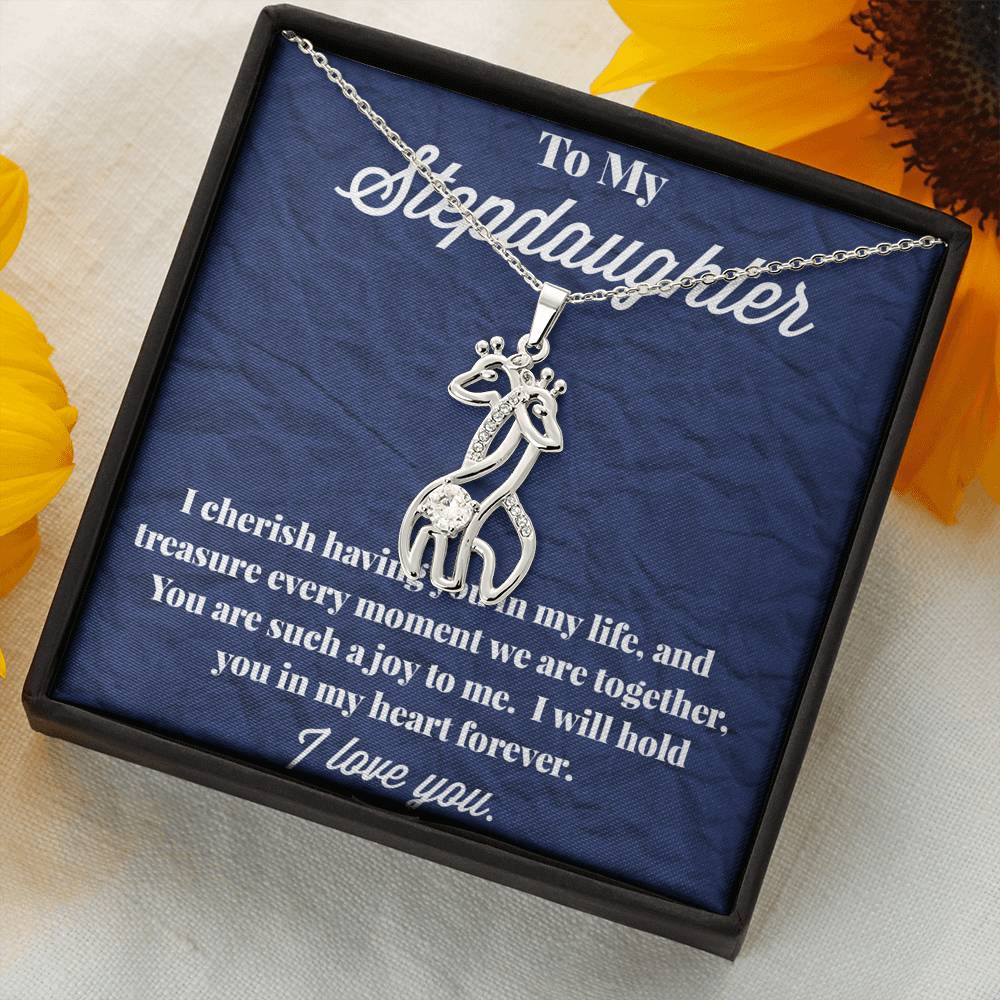 To My Stepdaughter Graceful Love Giraffe Necklace