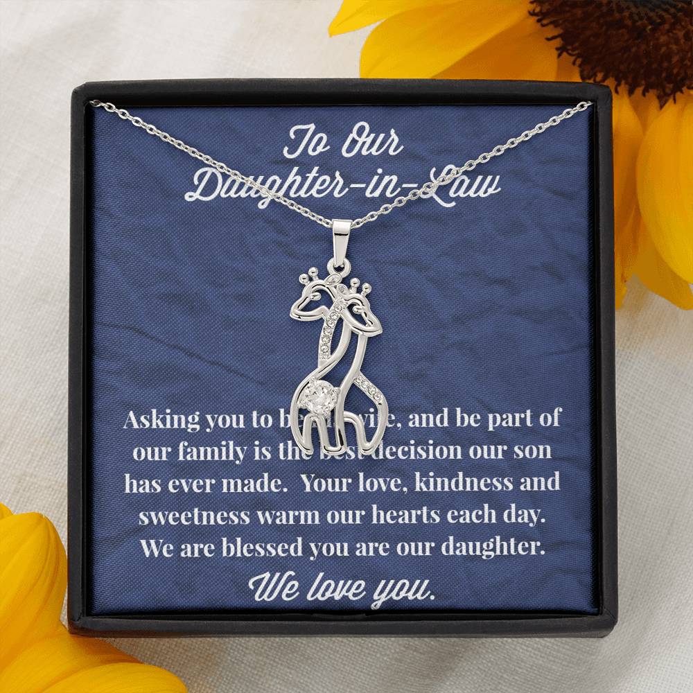 To Our Daughter-in-Law Graceful Love Giraffe Necklace - Gift for Daughter - Necklace for Daughter-in-Law