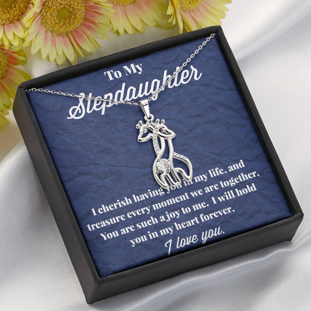 To My Stepdaughter Graceful Love Giraffe Necklace