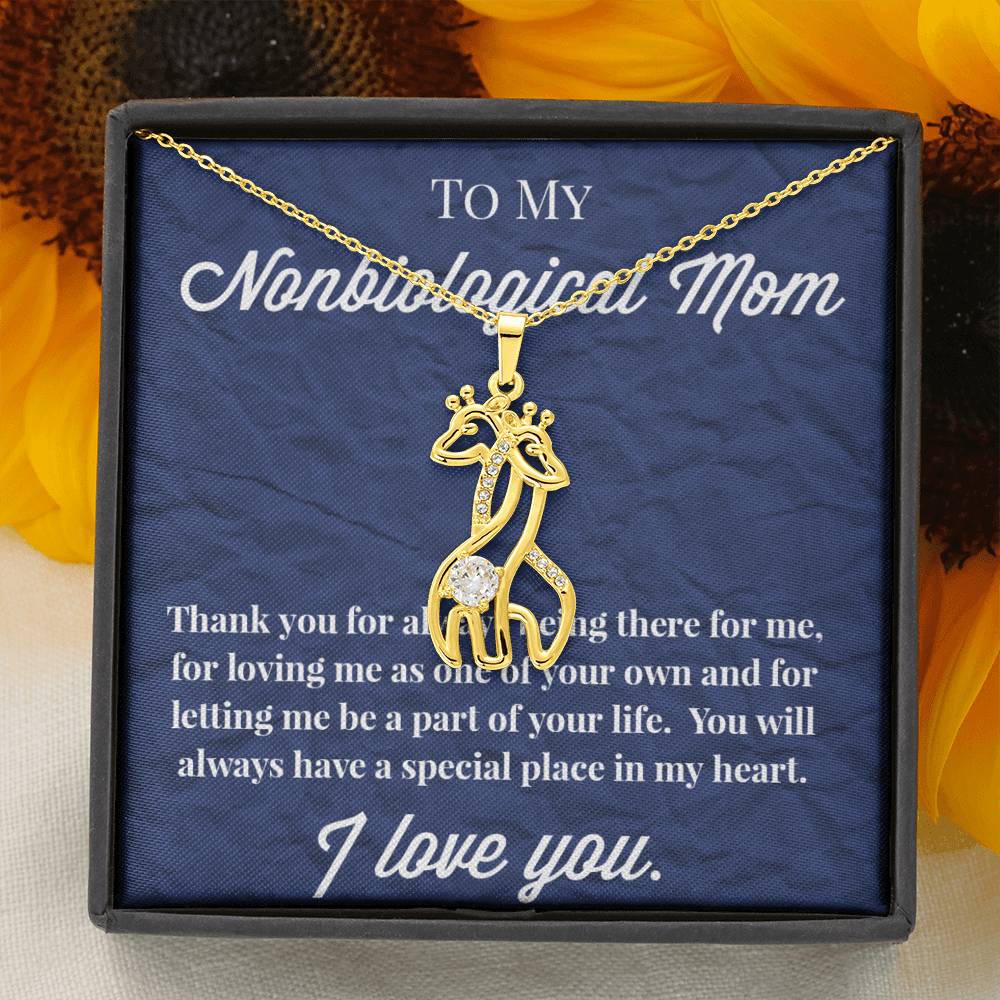 Ton My Nonbiological Mom Graceful Giraffe Necklace, Bonus Mon Necklace, Stepmom Necklace, Bonus Mom Jewelry