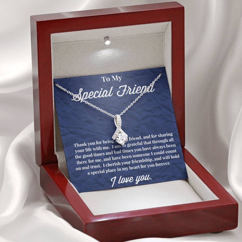 To My Special Friend Alluring Beauty Necklace, Gift for Best Friend, Necklace for Friend