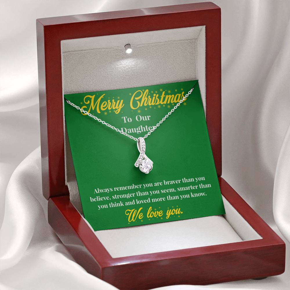 Merry Christmas to Our Daughter - Alluring Beauty Necklace - Christmas Gift for Daughter - Necklace for Daughter