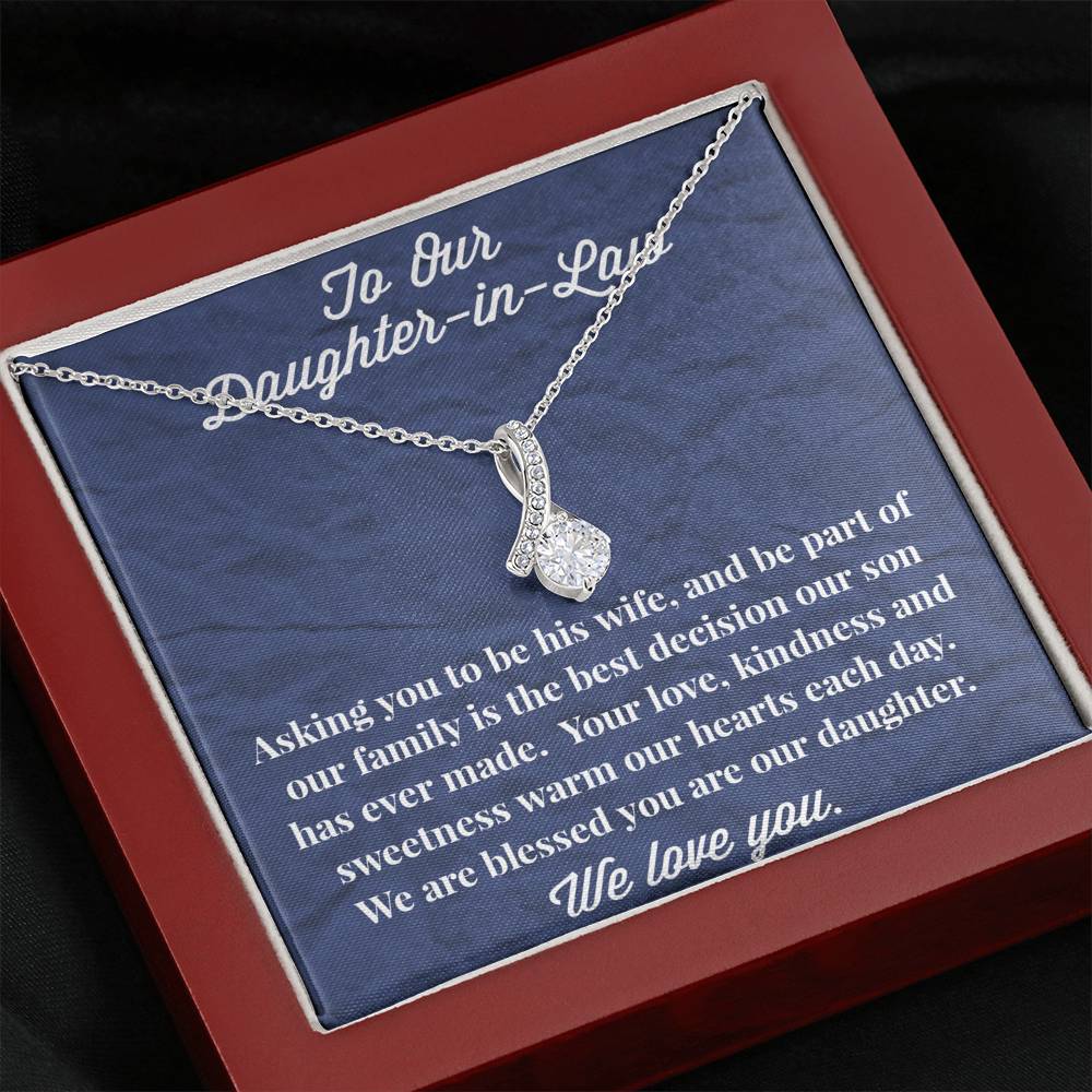 To Our Daughter-in-Law Alluring Beauty Necklace - Gift for Daughter - Necklace for Daughter-in-Law