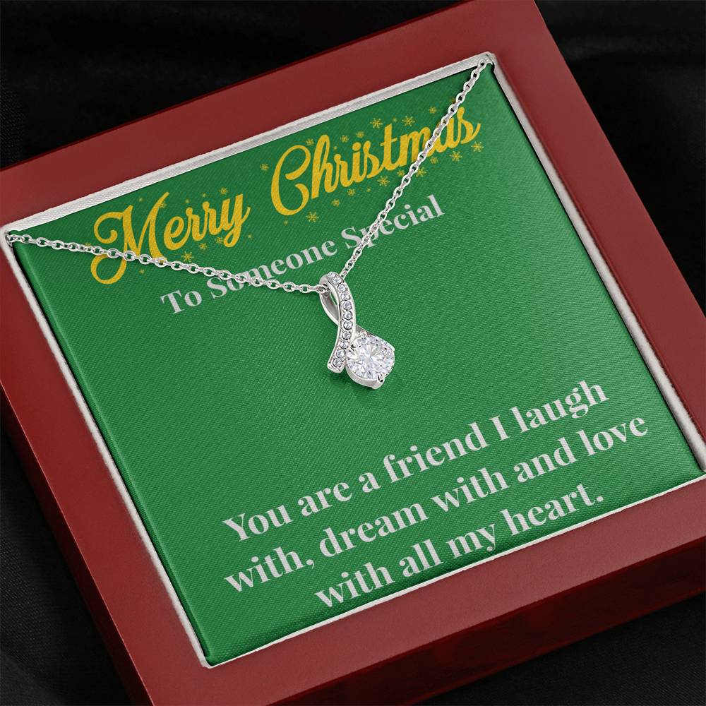 Merry Christmas To My Friend Alluring Beauty Necklace - Gift for Friend - Necklace for A Friend
