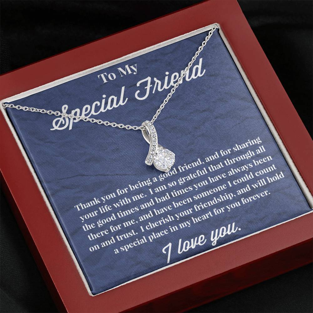 To My Special Friend Alluring Beauty Necklace, Gift for Best Friend, Necklace for Friend