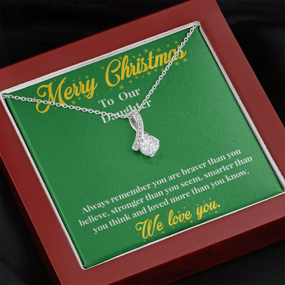 Merry Christmas to Our Daughter - Alluring Beauty Necklace - Christmas Gift for Daughter - Necklace for Daughter