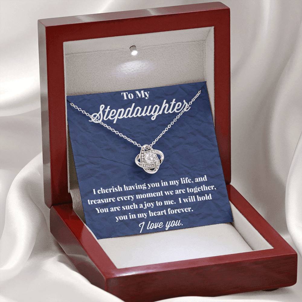 To My Stepdaughter Love Knot Necklace