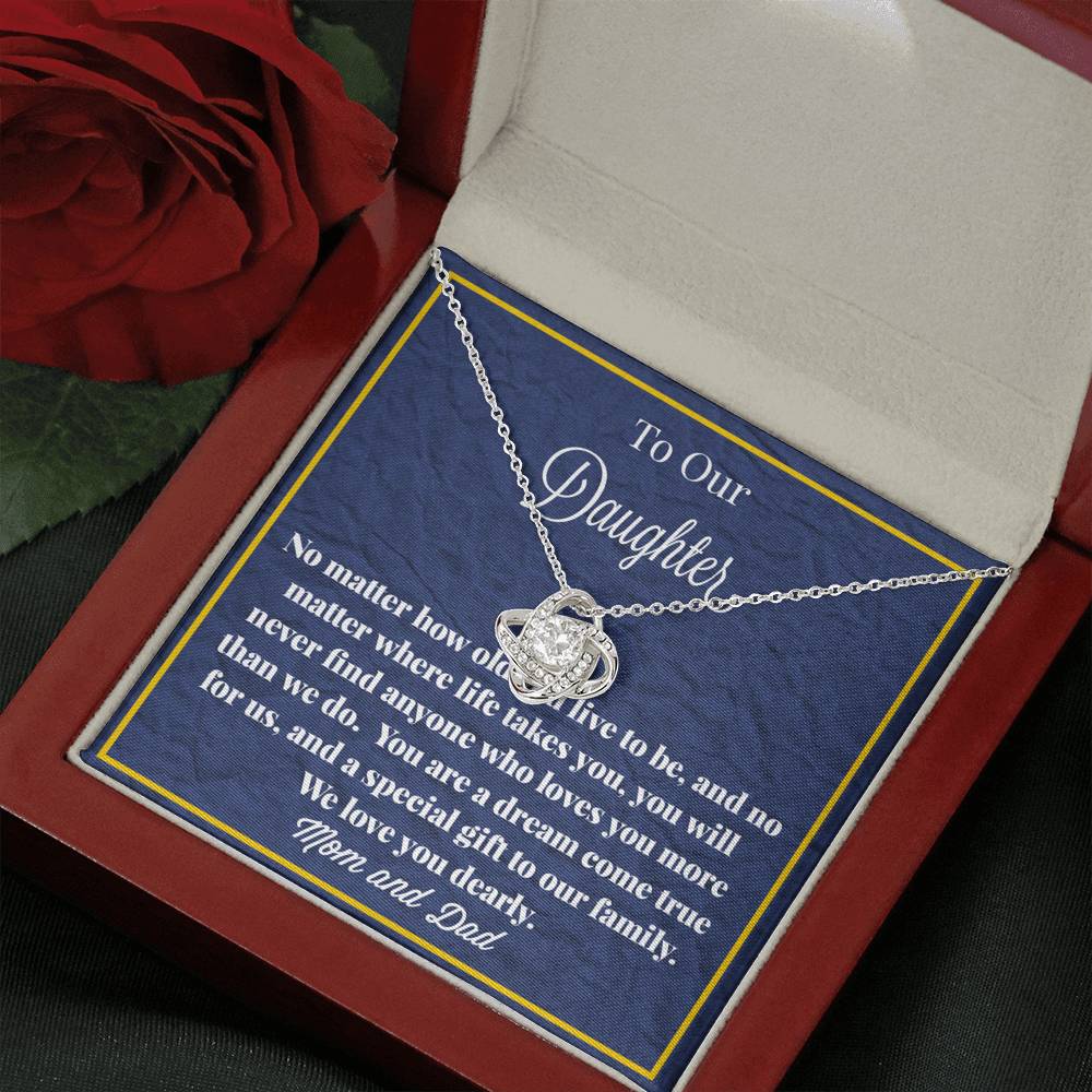To Our Daughter Love Knot Necklace