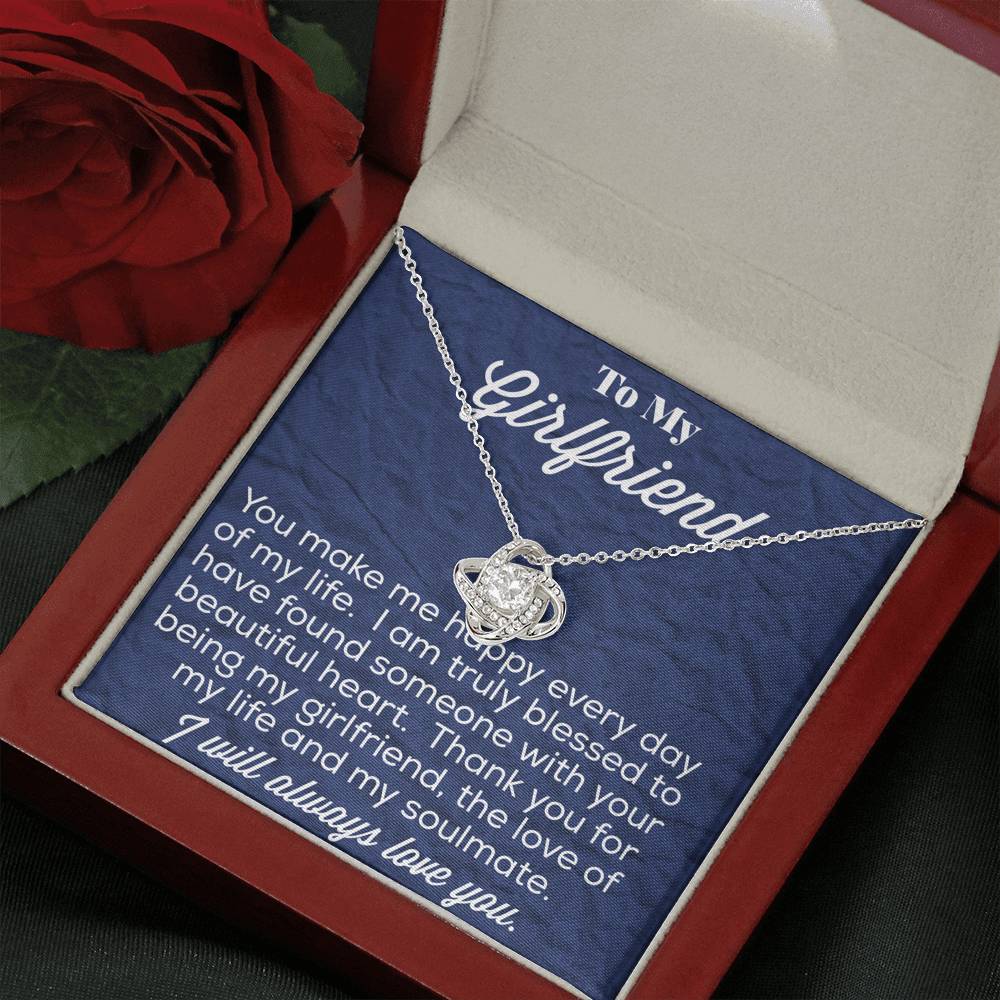 To My Girlfriend Love Knot Necklace