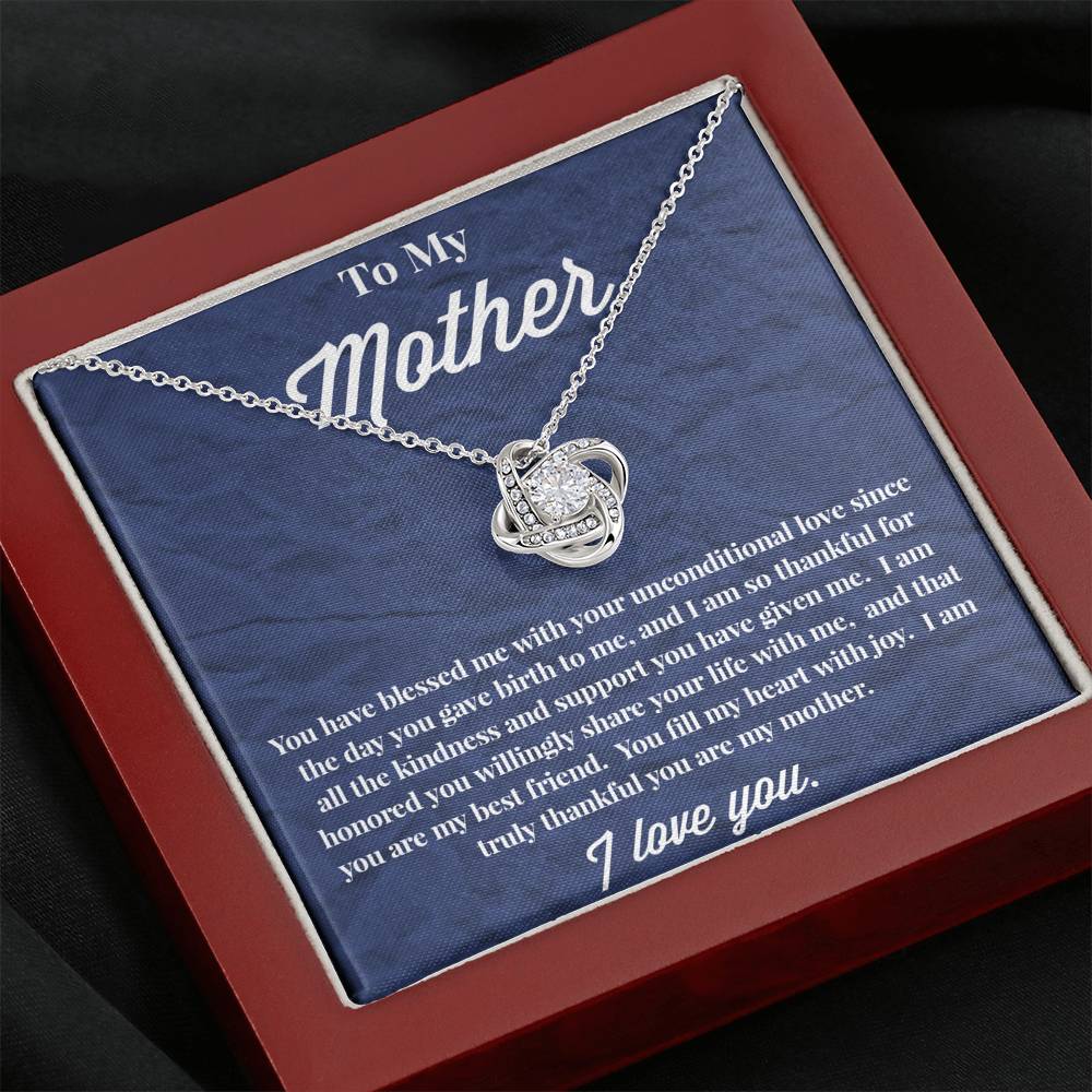 To My Mother Love Knot Necklace - Jewelry for Mom - Necklace for Mom - Gift for Mom