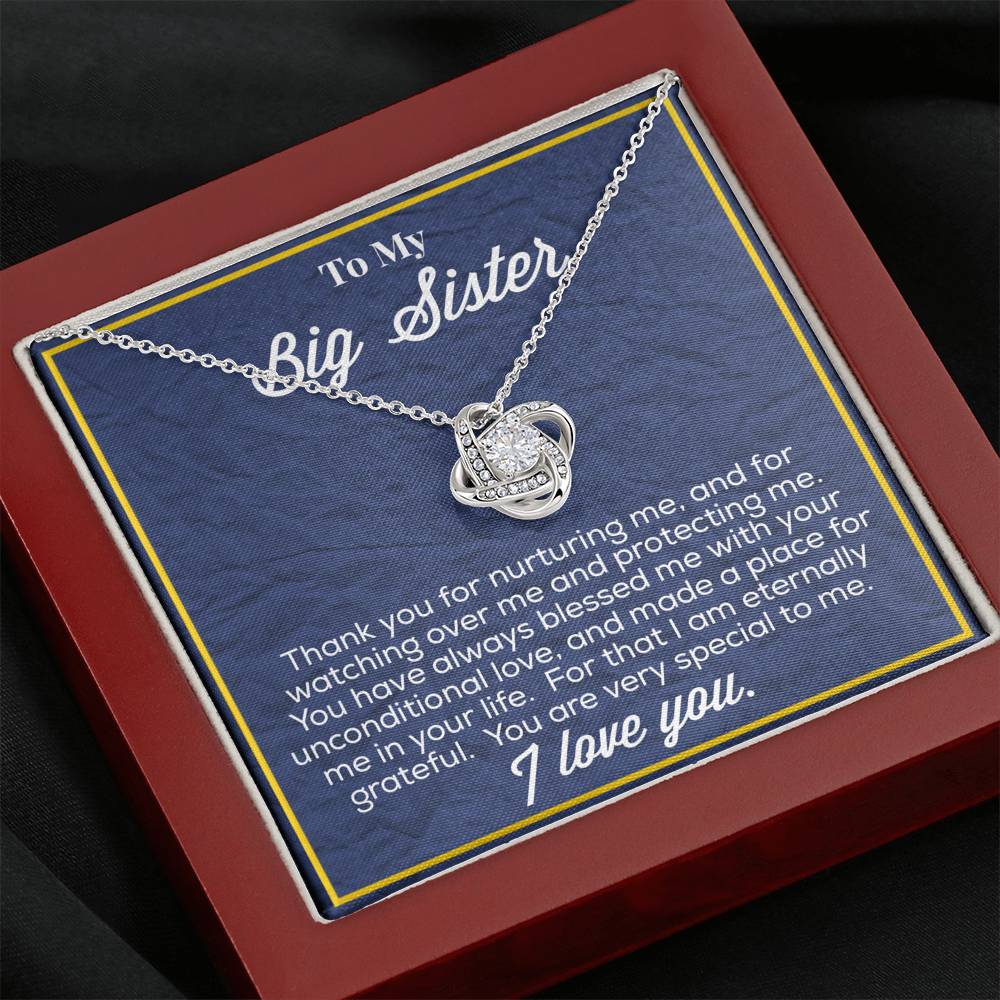 To My Big Sister Love Knot Necklace