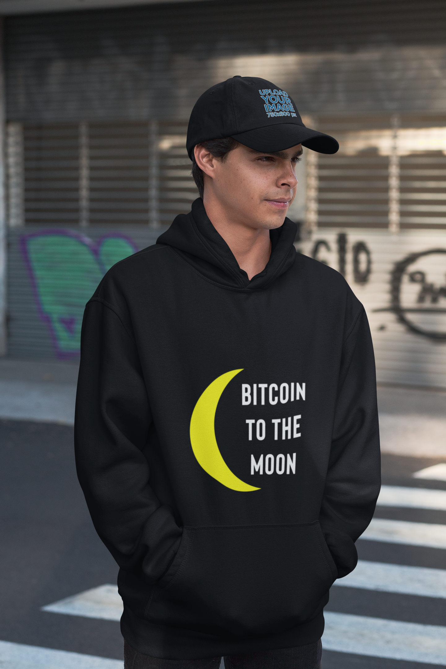 Bitcoin Heavy Blend Hoodie - Bitcoin To The Moon Hoodie - Bitcoin Shirt - Bitcoin Gifts