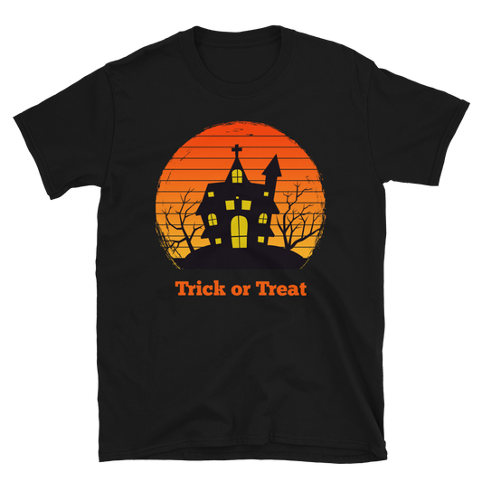 Halloween Trick Or Treat T-Shirt - Halloween Haunted House Shirt