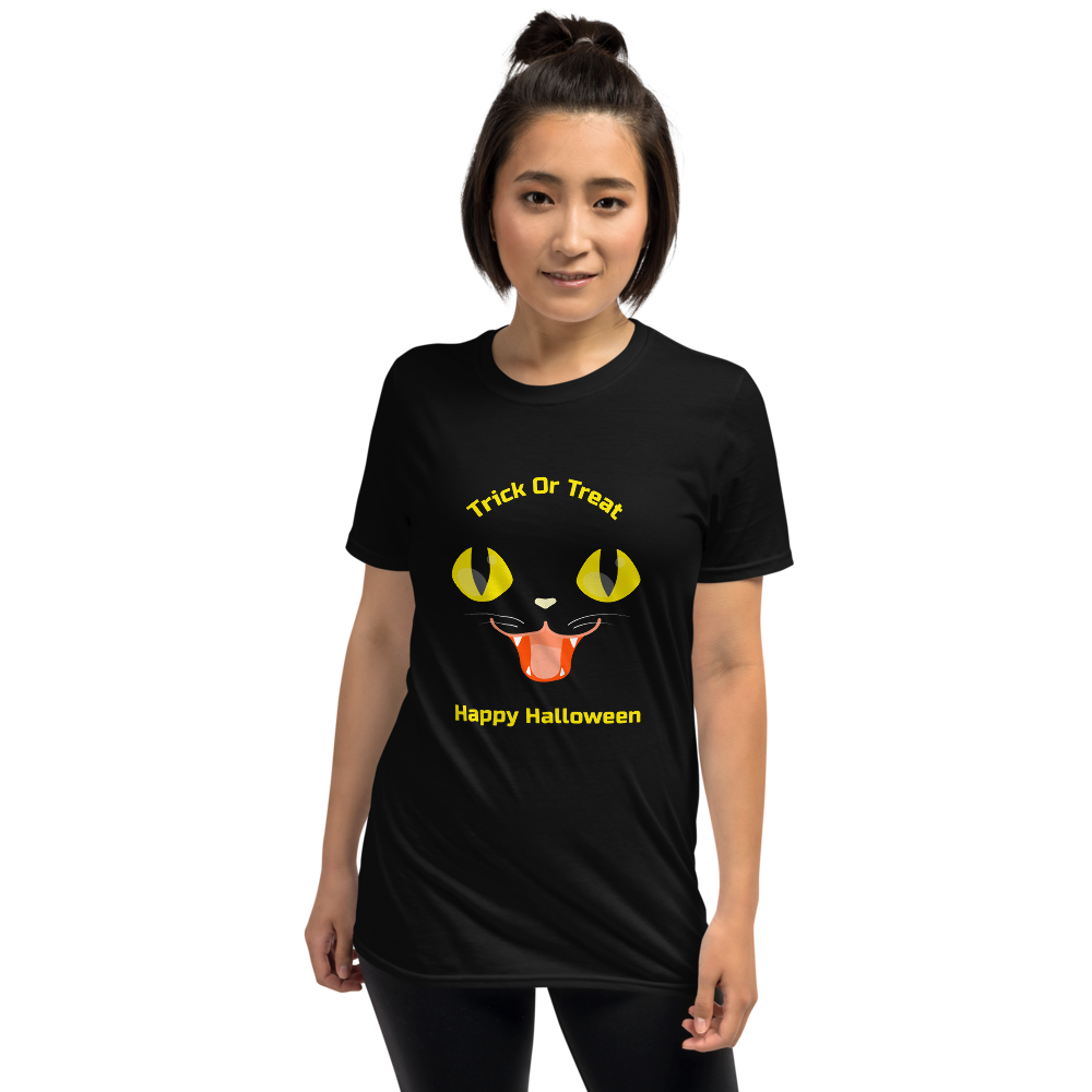 Happy Halloween T-Shirt - Trick Or Treat Shirt - Black Cst Halloween Shirt