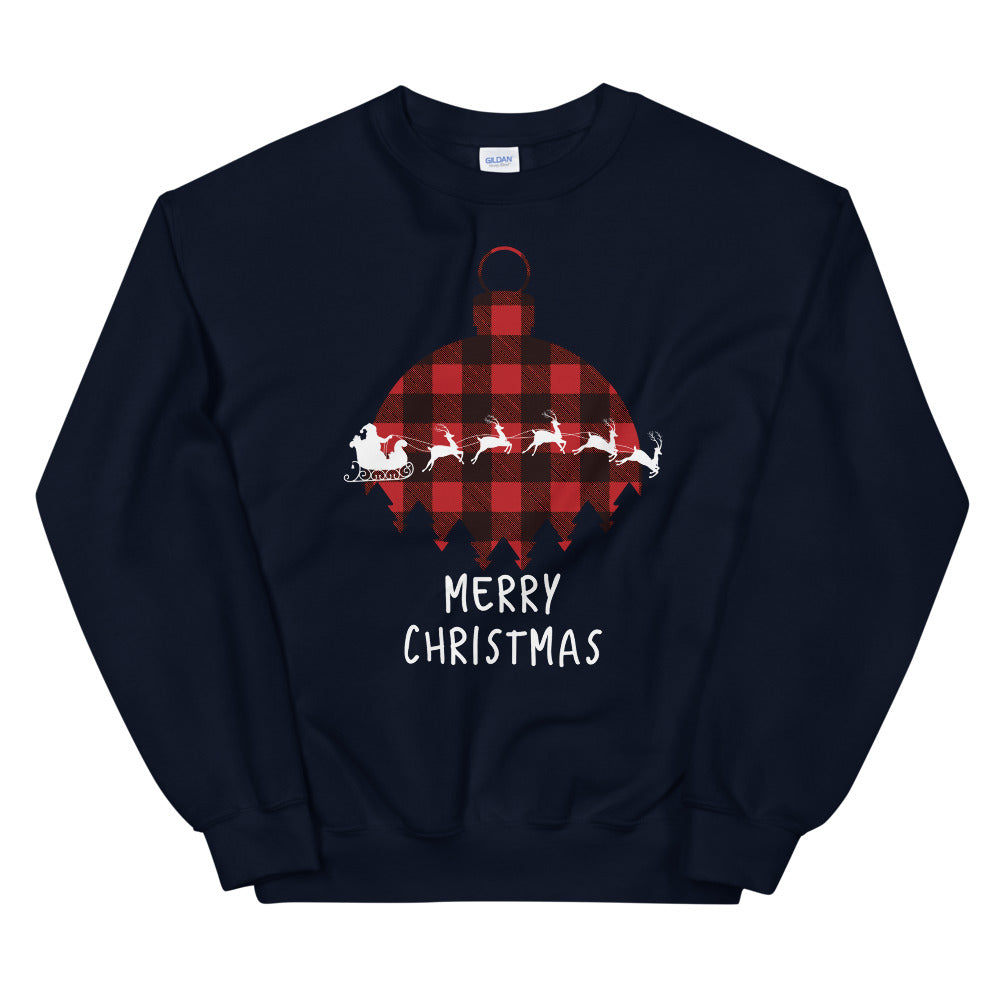 Merry Christmas Sweatshirt - Buffalo Plaid Sweatshirt