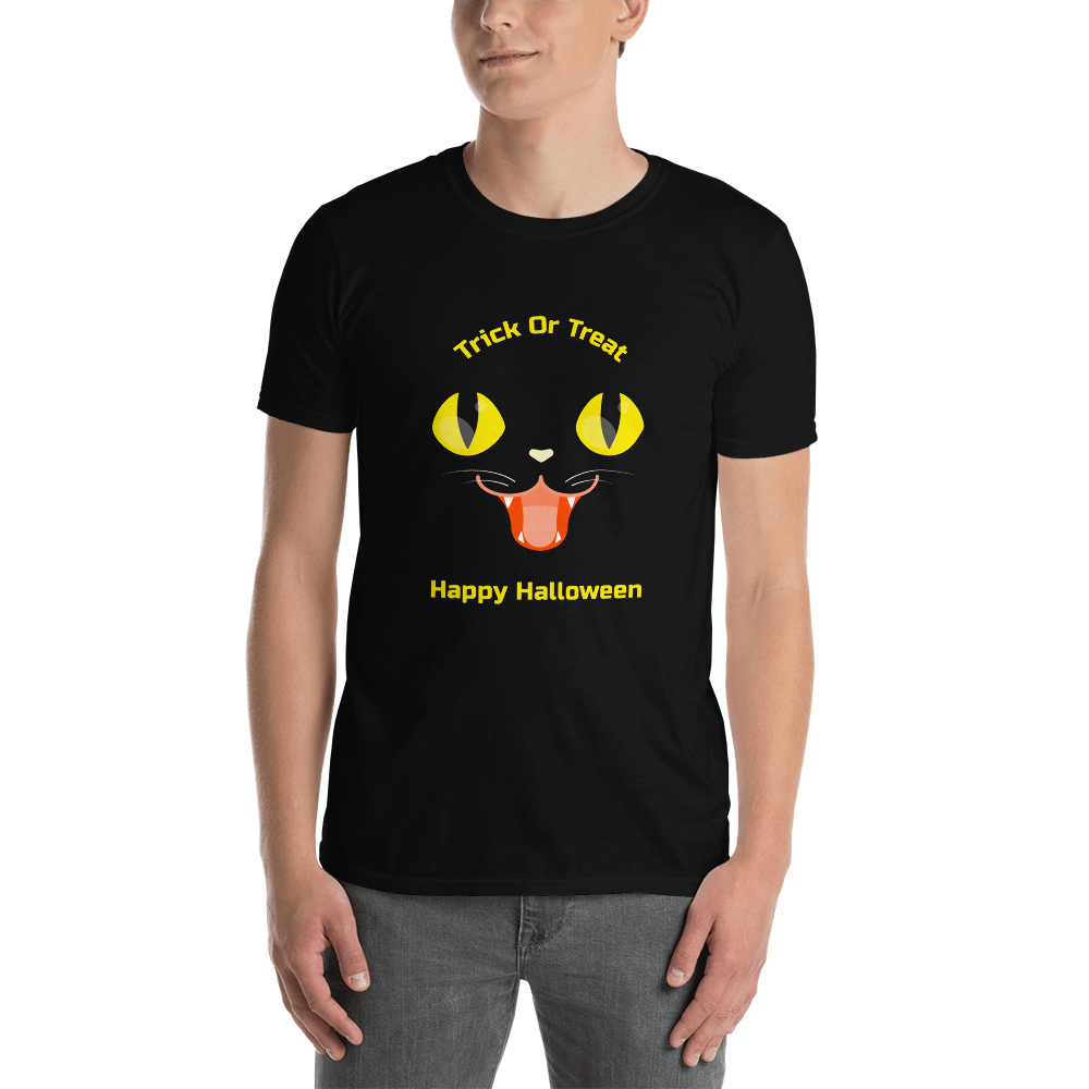 Happy Halloween T-Shirt - Trick Or Treat Shirt - Black Cst Halloween Shirt