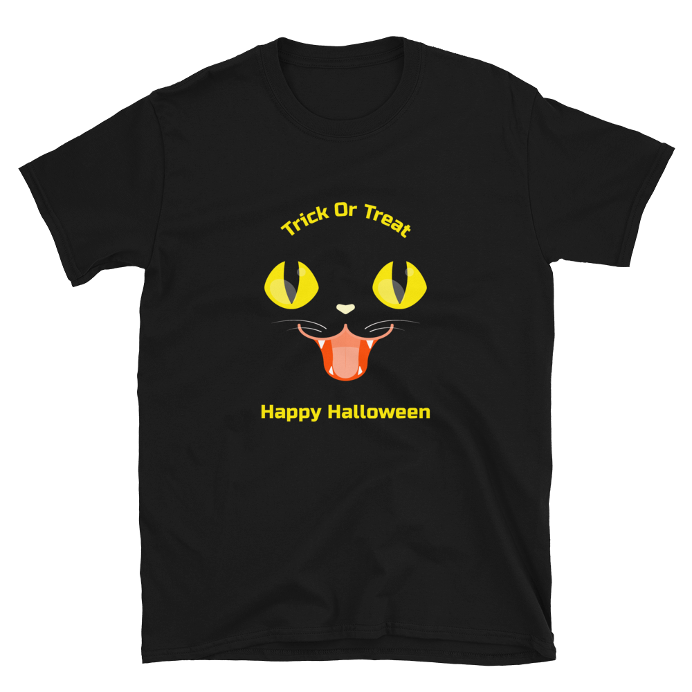 Happy Halloween T-Shirt - Trick Or Treat Shirt - Black Cst Halloween Shirt