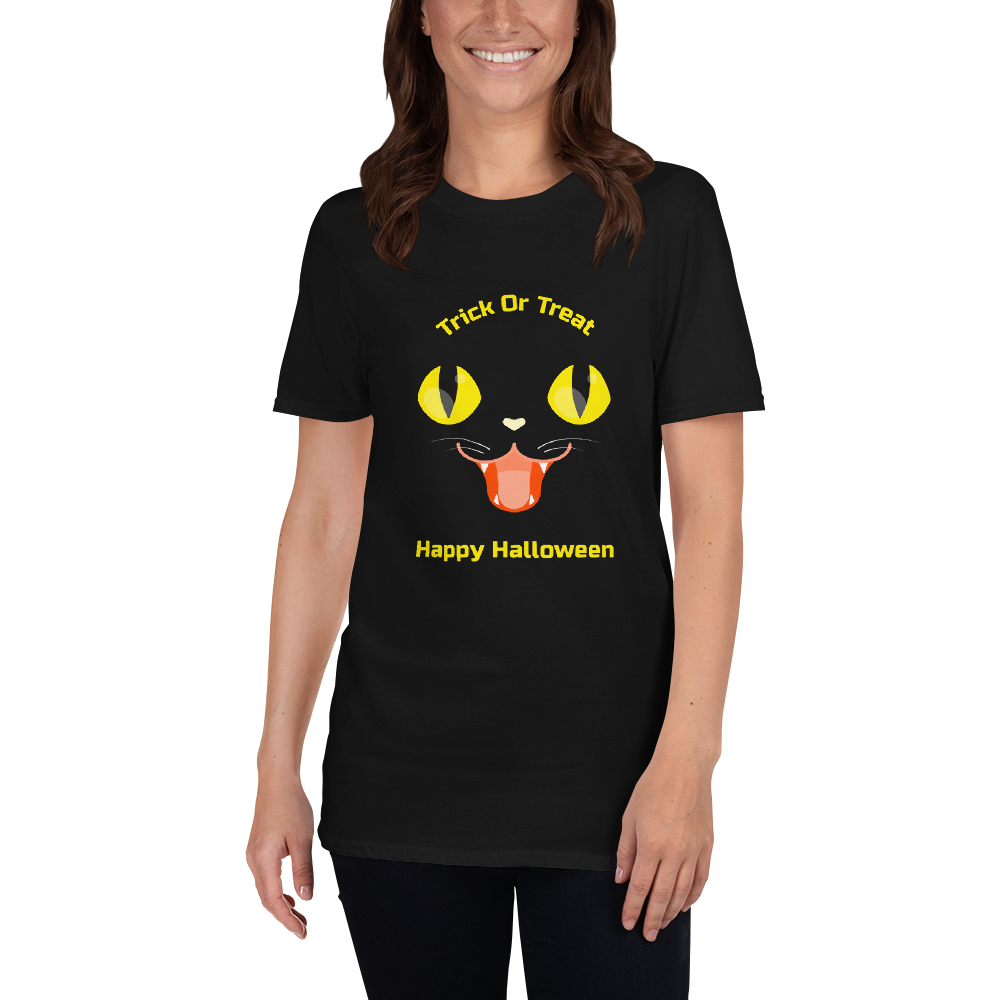 Happy Halloween T-Shirt - Trick Or Treat Shirt - Black Cst Halloween Shirt