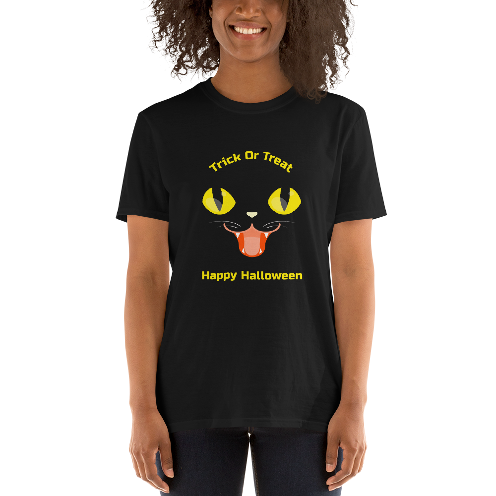 Happy Halloween T-Shirt - Trick Or Treat Shirt - Black Cst Halloween Shirt