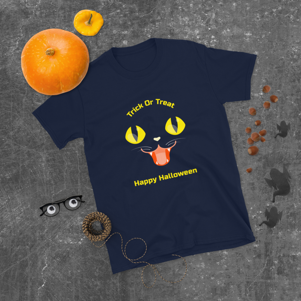 Happy Halloween T-Shirt - Trick Or Treat Shirt - Black Cst Halloween Shirt